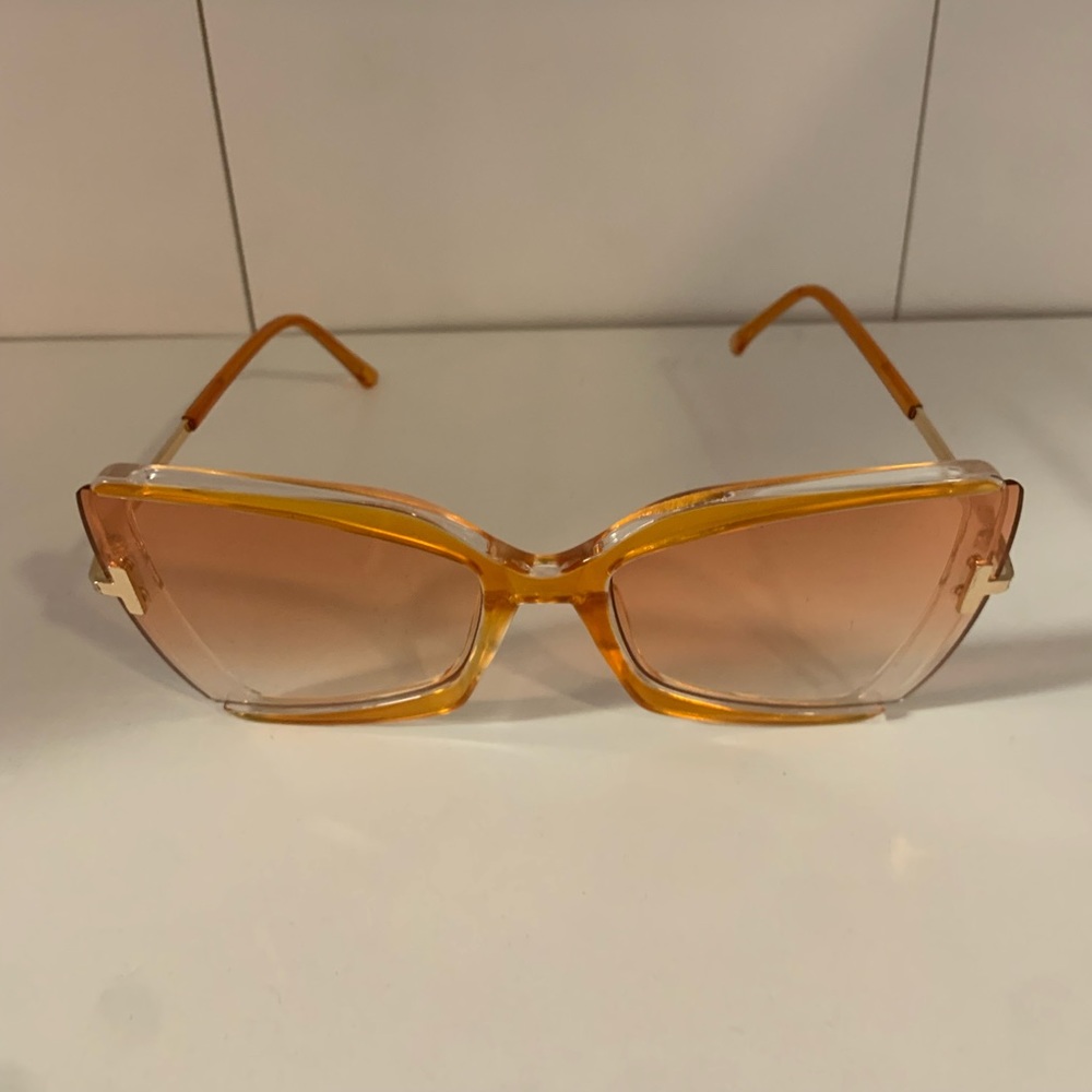 Oversized Orange Yellow and Gold Fashion Sunglasses!! - Picture 14 of 16